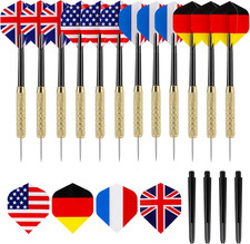 12Pcs Steel Tip Darts Set, 18