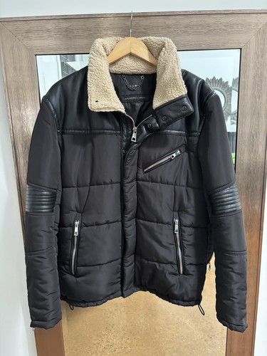 Zara black faux leather - leather, moto