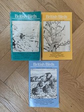 3 x British Birds Magazine / Journal. Volume 76 77 78 From 1983 1984 1986 bundle