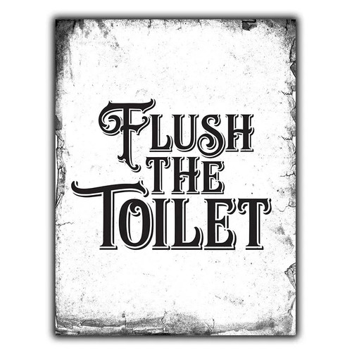 Flush the toilet metal - flush,