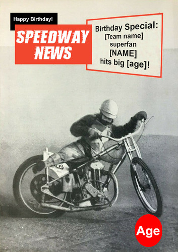 Speedway retro personalised - speedway,