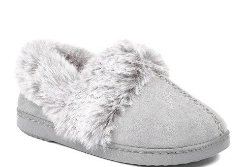 Pavers grey faux fur - grey, pom-pom