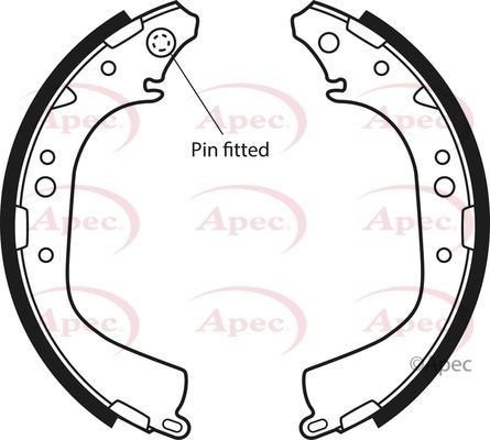 Apec rear brake shoe set - shoe, for