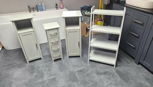 Light grey wood - grey, ladder