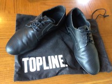 TOPLINE Mens Black Size 8 Ballroom Latin Dance Shoes made in England