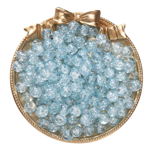 100x glass crackle beads loose - crackle,