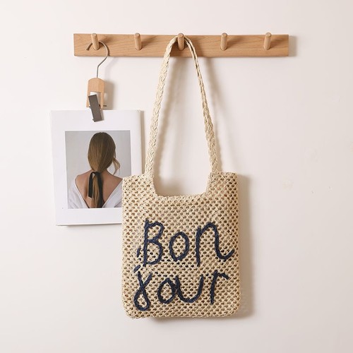 Letter embroidery hollow straw - embroidery,
