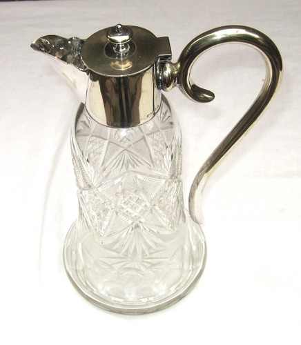 Cut glass silver plate - silver,