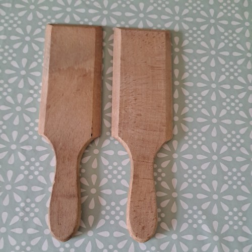 Vintage wooden butter hands - vintage,