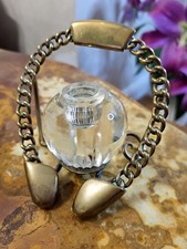 Vintage Brass Desk Inkwell