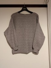 Apricot Mushroom Brown Cable Knit Jumper Size S With Batwing Sleeve NWOT