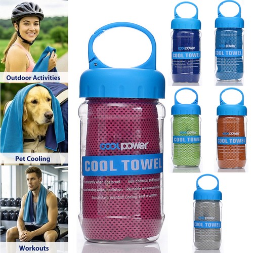Cooling towel with portable - cooling,