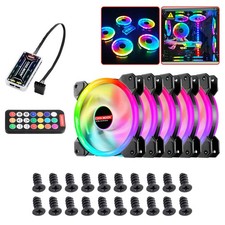 5 Pcs PC Cooling Fan Rainbow
