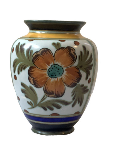 Vintage dutch pottery vase - vintage,