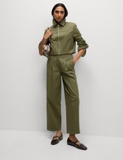 Marks & Spencer Womens Green Loose Fit Women Trousers - M&S