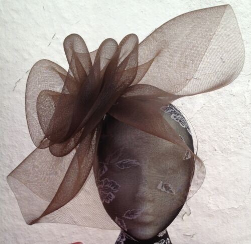 Brown crin fascinator headband - brown,