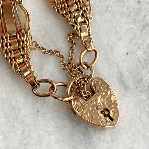 Gate bracelet gold heart - 9,