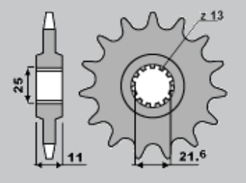 Front sprocket 580 yamaha - 580,