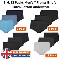 12 Pairs 6 , 3 Men's Y-Fronts