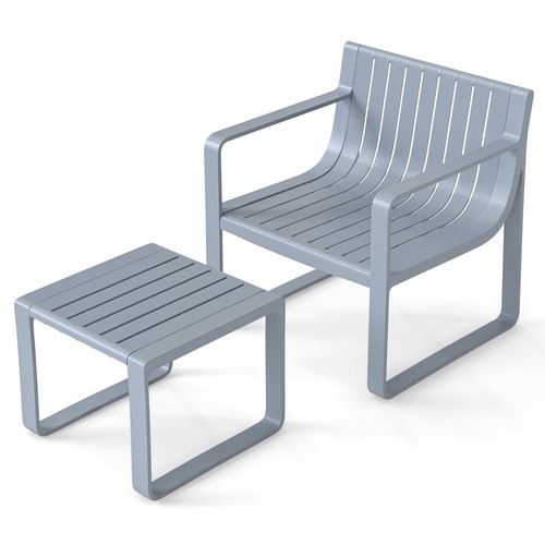 Ergonomic slatted bistro table - bistro,