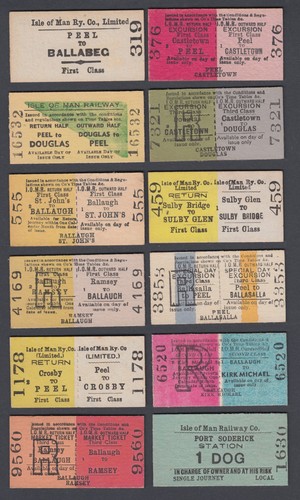 Twelve train tickets - tickets, isle