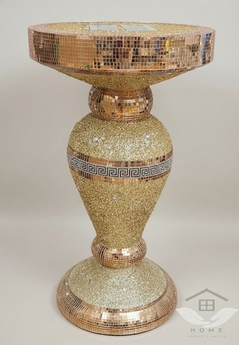 Vase table gold - table, mosaic
