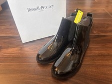 Russell & Bromley Sloane Patent Leather Chelsea Boots Black Uk Size 4 Bnib