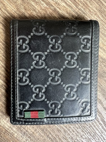 Gucci black leather graphic - leather,