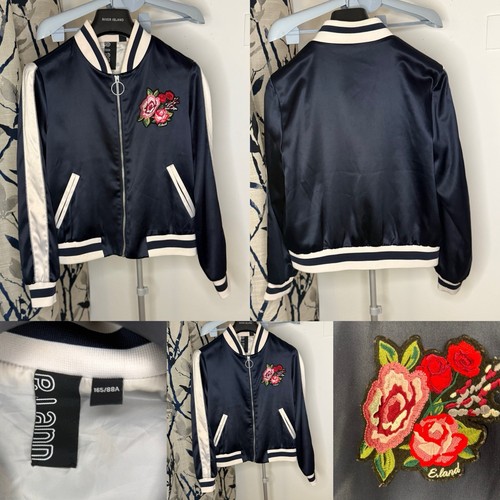 Lann navy satin bomber - e.lann,