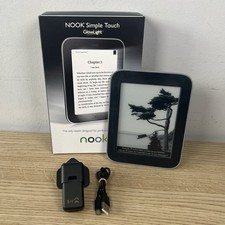 Nook Simple Touch Glow Light Ereader with Original Box & Power Supply | FREE P&P