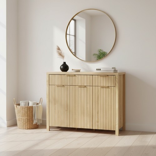 Wooden fluted sideboard - sideboard, 2