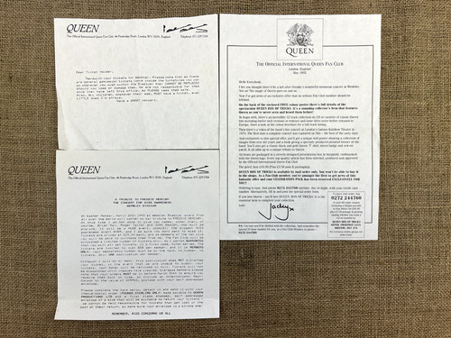 Queen official fanclub letters - official,