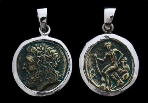 Zeus ancient roman coin - roman,