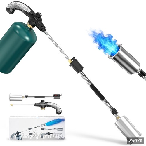 Weed torch with push - weed, button