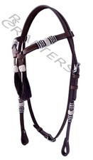 Western Tan Leather Headstall