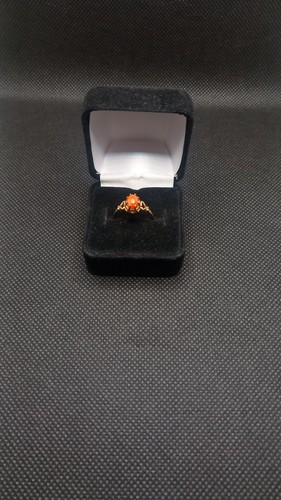 1980s coral ring - 1980s, carat