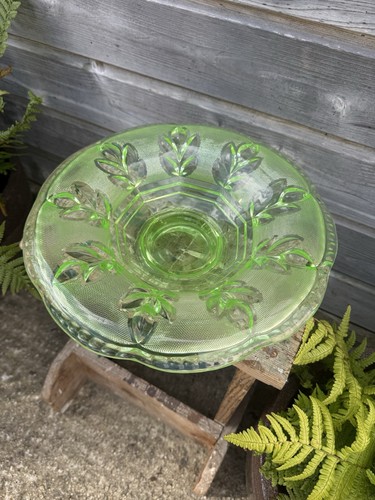 1930s green uranium glass - green,