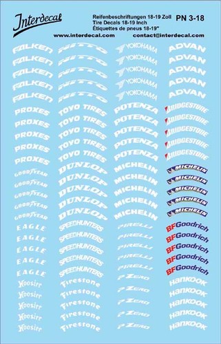Tire decal 03 - tire, 1/18
