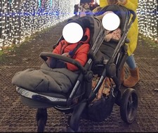 iCandy Peach 6 Phantom Grey Twill Twin/ Double Pushchair