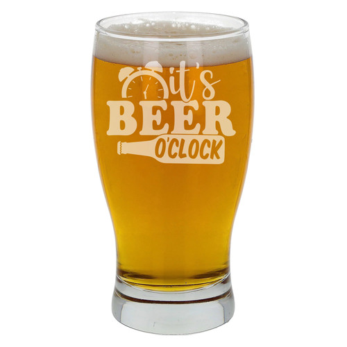 Beer clock engraved - it's, o'clock