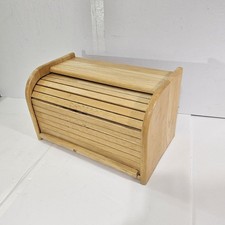 Wood Roll Top Bread Box