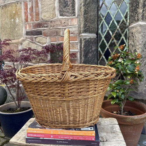 Vintage wicker shopping basket - vintage,