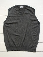 Mens Johnston's of Elgin Cashmere Slipover, XX, Grey