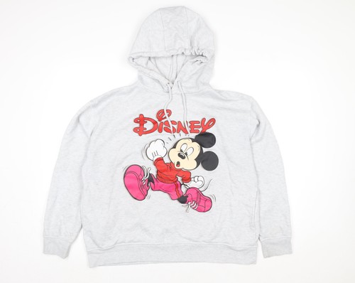Disney womens grey hoodie - disney, size