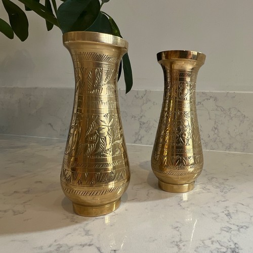 Vintage indian solid brass set - vintage,
