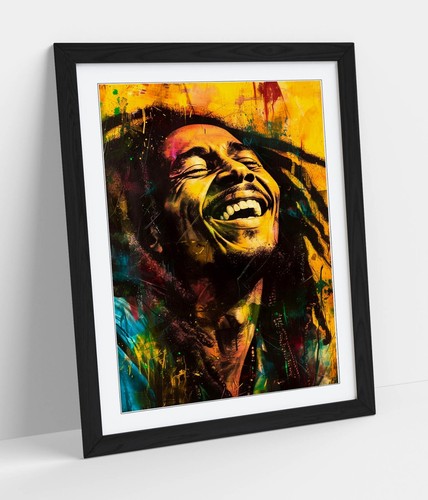 Bob marley smiling painting - smiling,