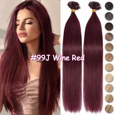 Keratin U Tip Fusion Hair Extensions Pre Bonded Nail Tipped Real Remy Human Hair