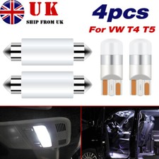 4X For VW Transporter T4 T5 MK5 5 Xenon White Interior LED Light Bulbs Upgrade