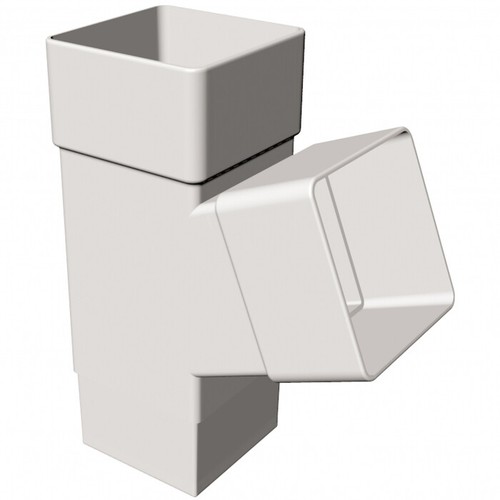 Free flow white square - white, gutter