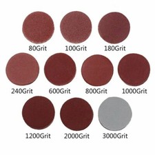 50mm 2" 80 - 3000 Grit Sander Sanding Discs Pads Hook & Loop Sandpaper 100Pcs